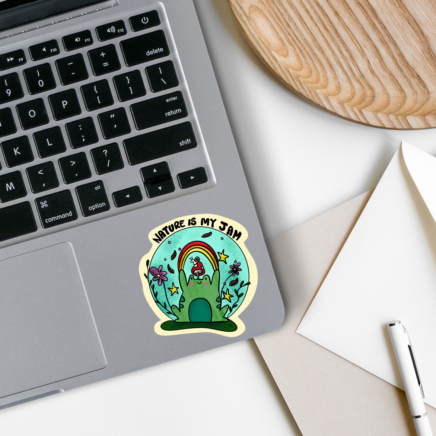 Nature is My Jam Frog Vinyl Sticker