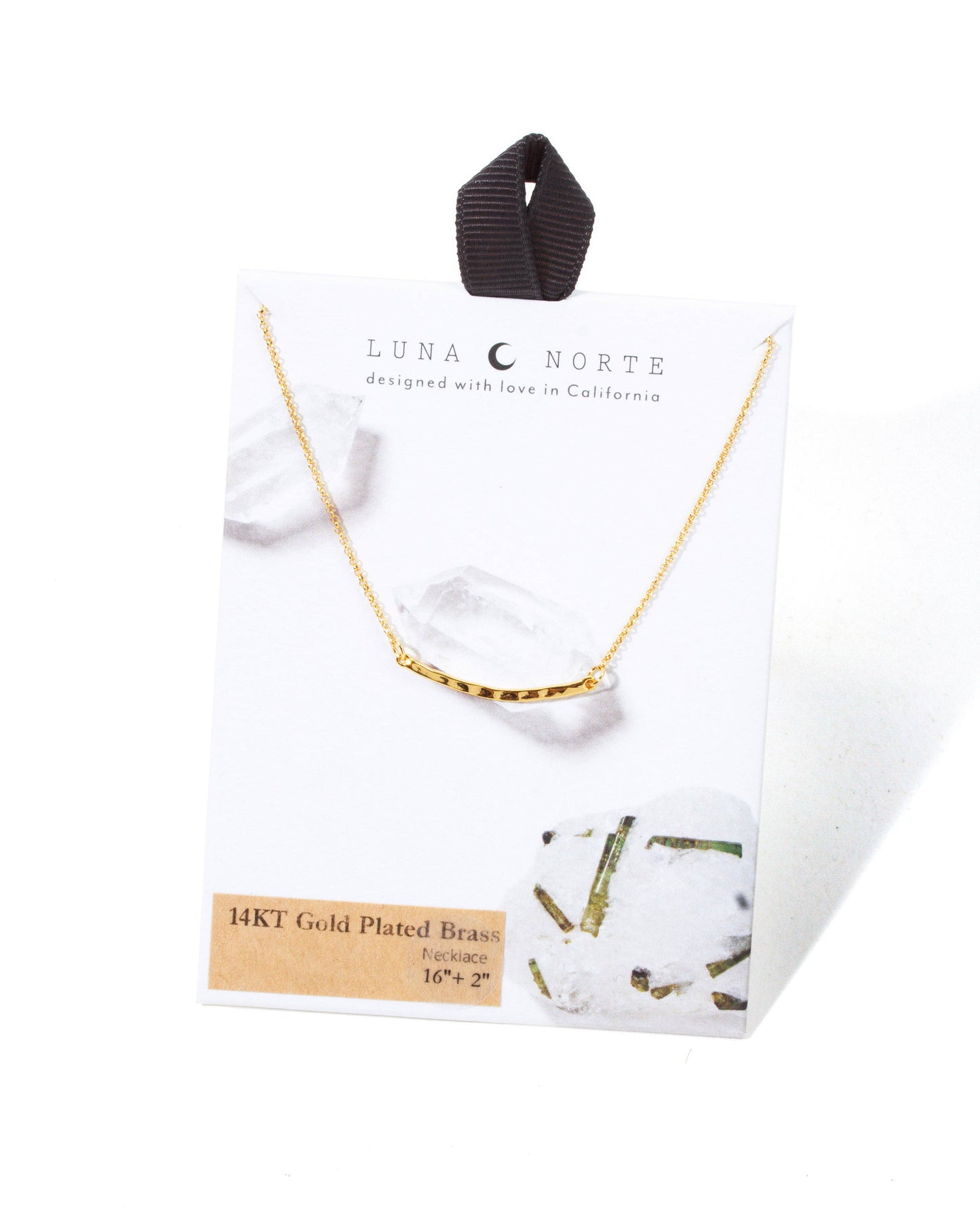 Hammered Glow Delicate Bar Necklace