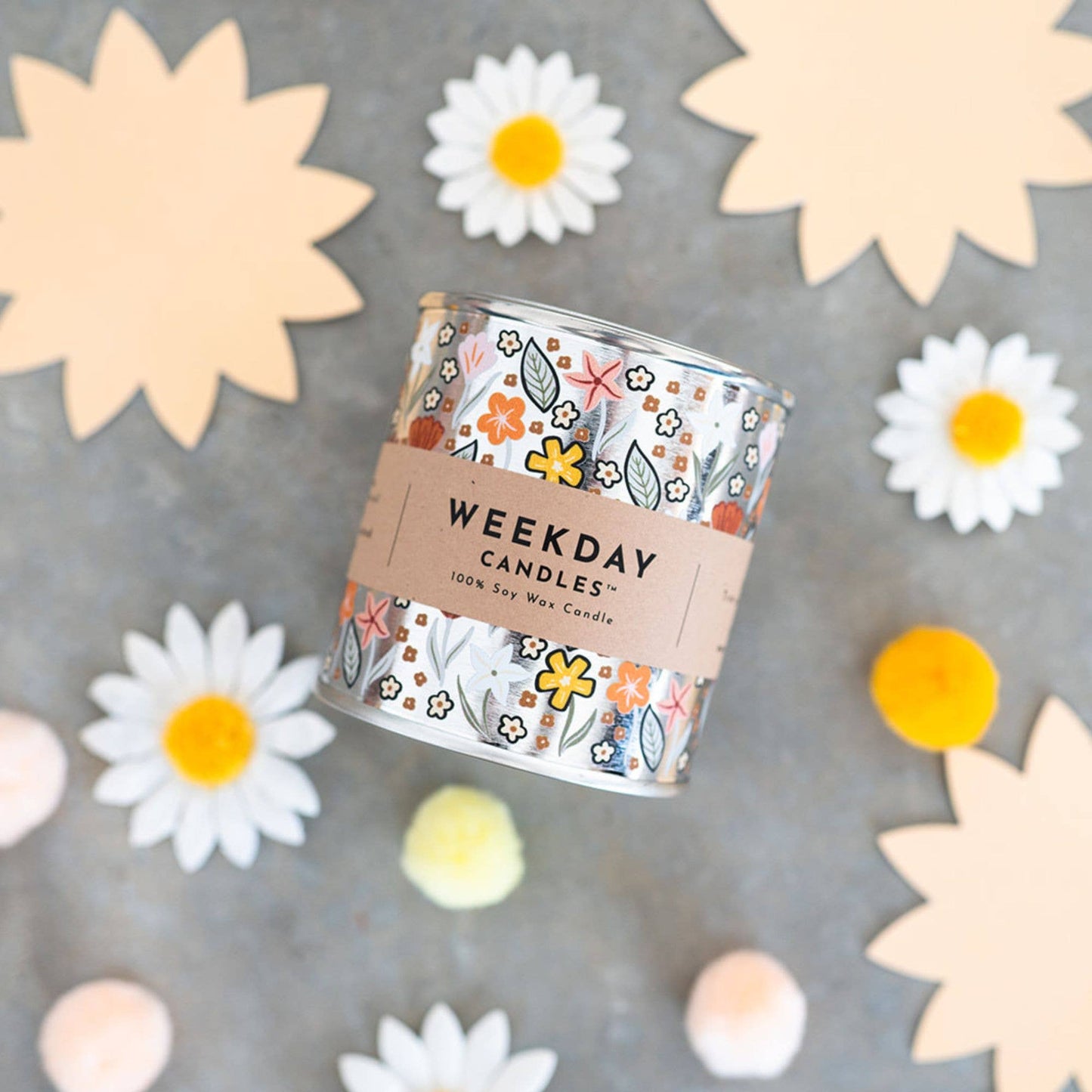 Tobacco Flower Paint Tin Candle