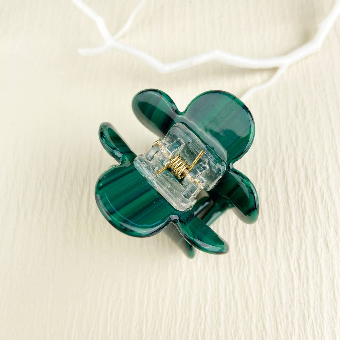 Wood Grain Flower Hair Clip