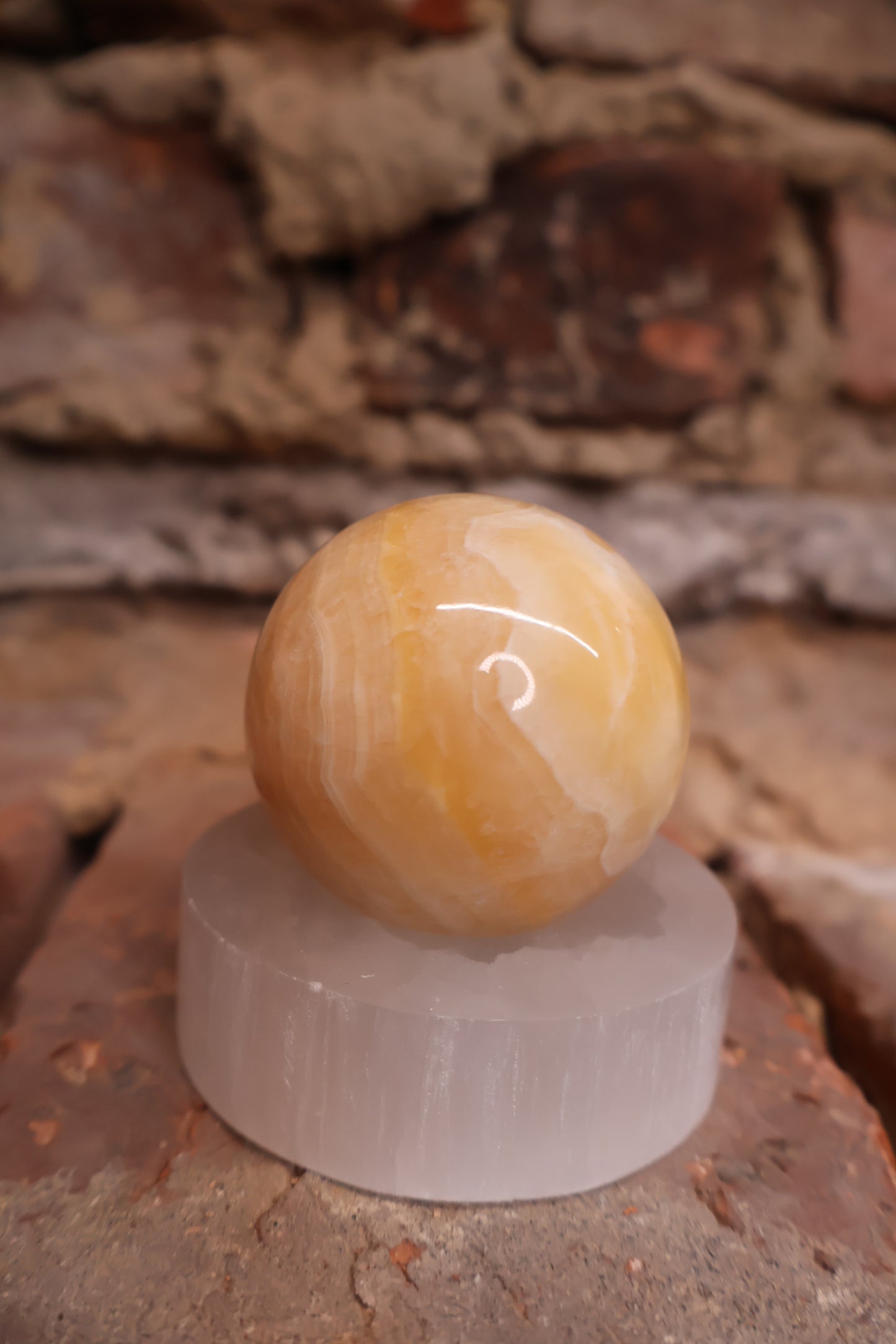 Orange Calcite Sphere