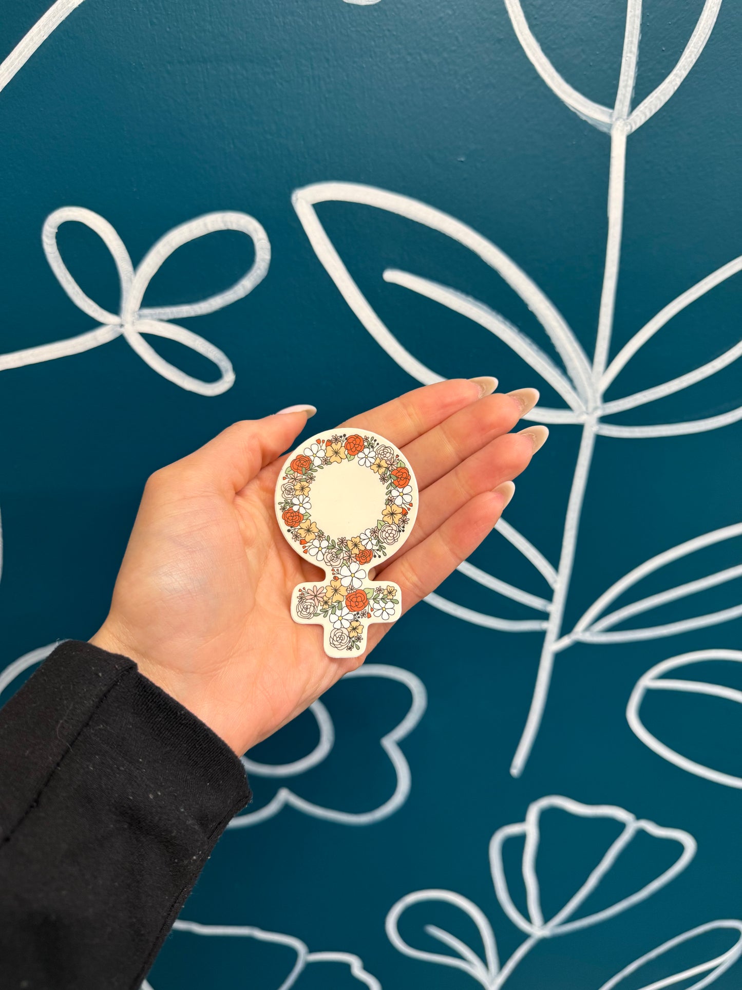Floral Female Symbol Sticker