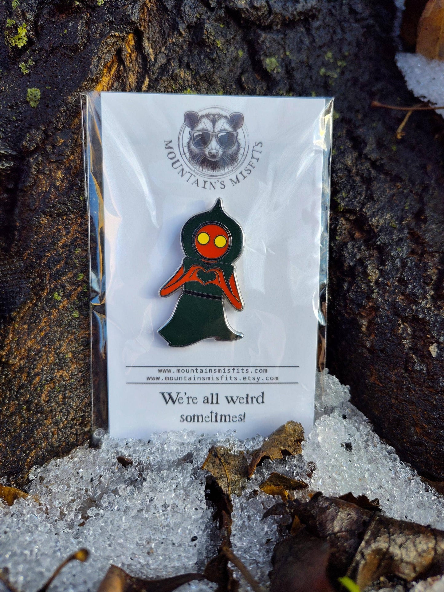 Flatwoods Monster Enamel Pin - Cryptid Gift