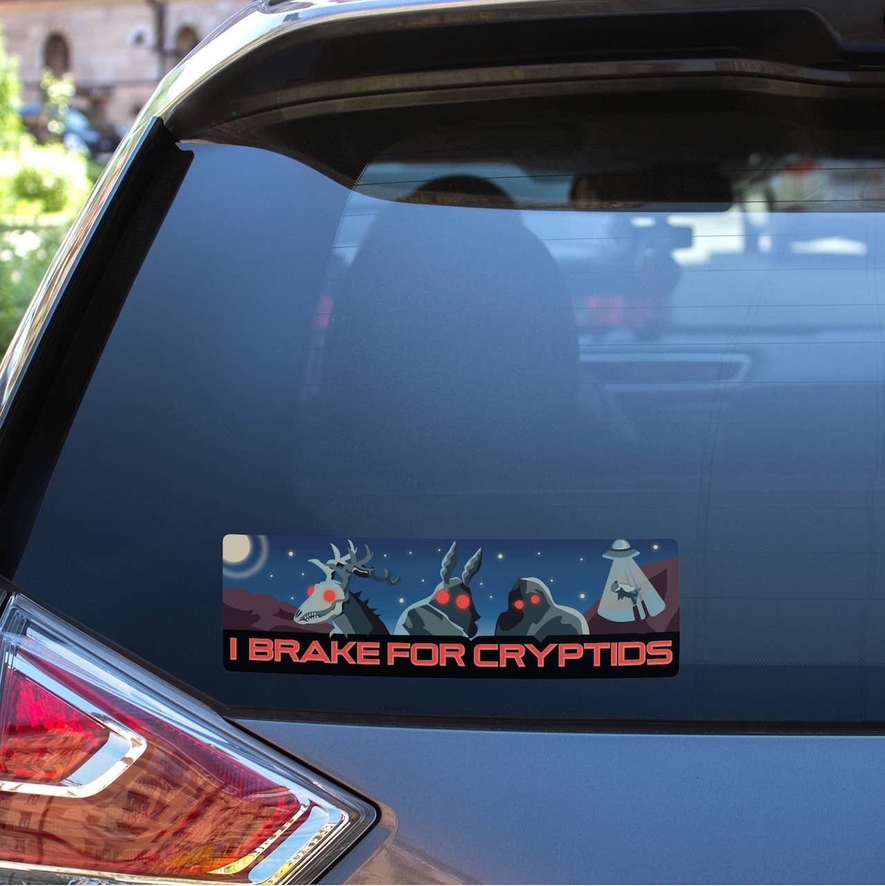 I Brake For Cryptids Bumper Sticker