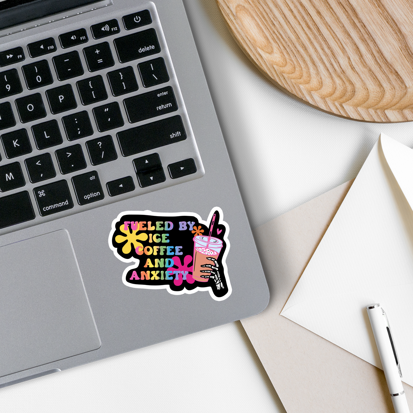 Fueled by Coffee and Anxiety Sticker