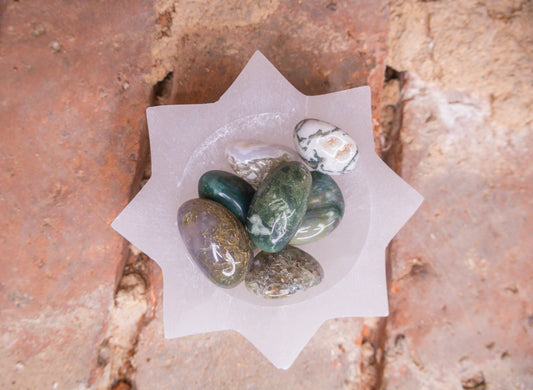 Moss Agate Tumbled