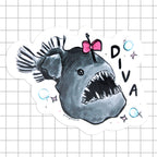 Anglerfish Diva Vinyl Sticker