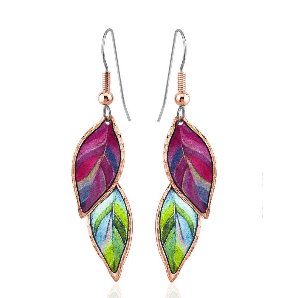 Copper Leaves Earrings