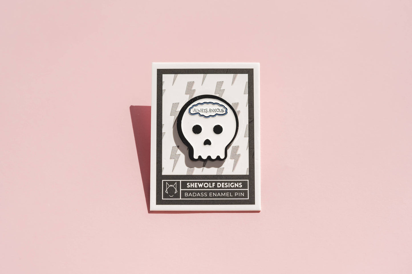 Always Anxious Skull Pin
