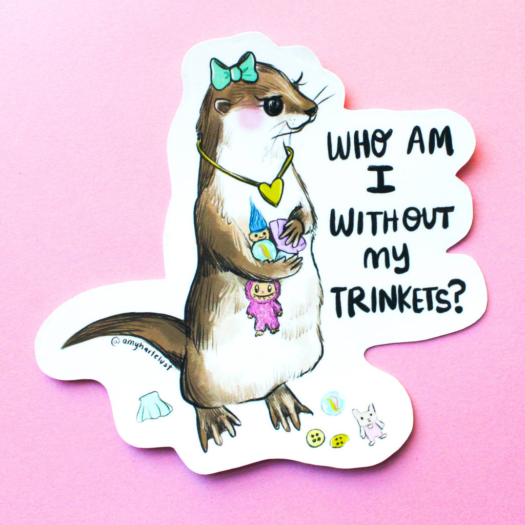 Trinket Otter Vinyl Sticker
