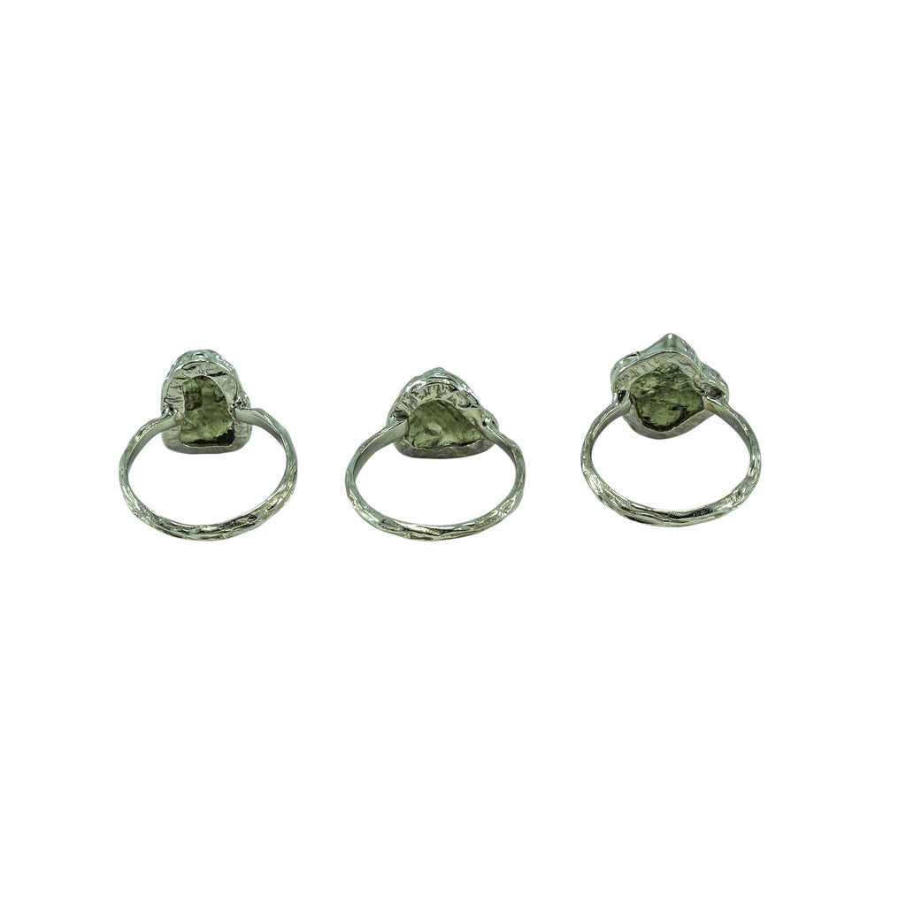 Moldavite Sterling Silver Ring