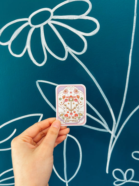 Sagittarius Tarot Zodiac Card Sticker