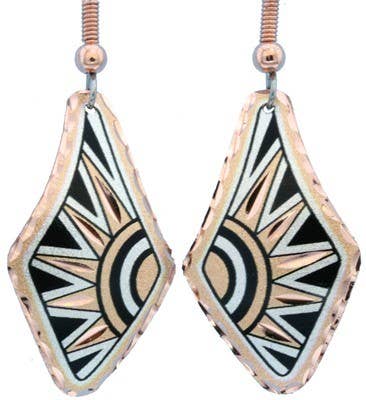Sunburst Copper Earrings