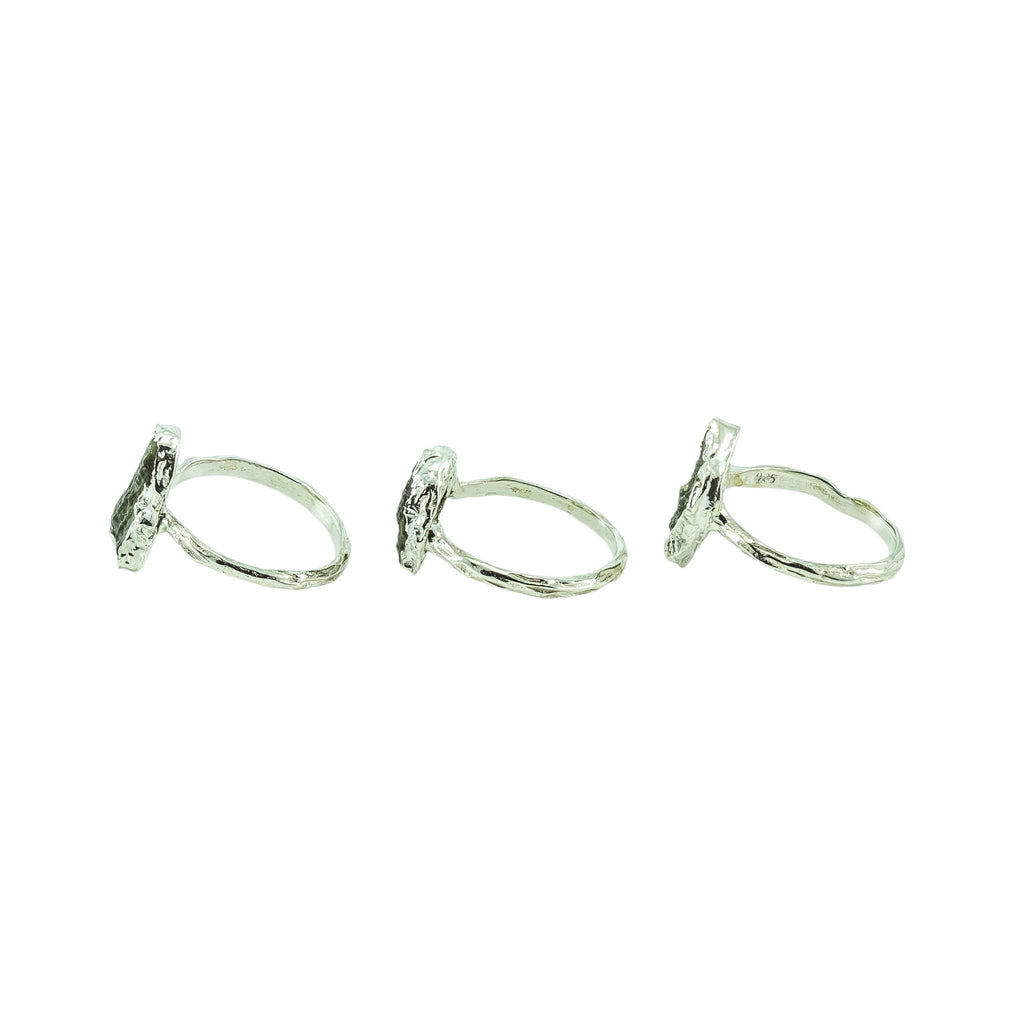 Moldavite Sterling Silver Ring