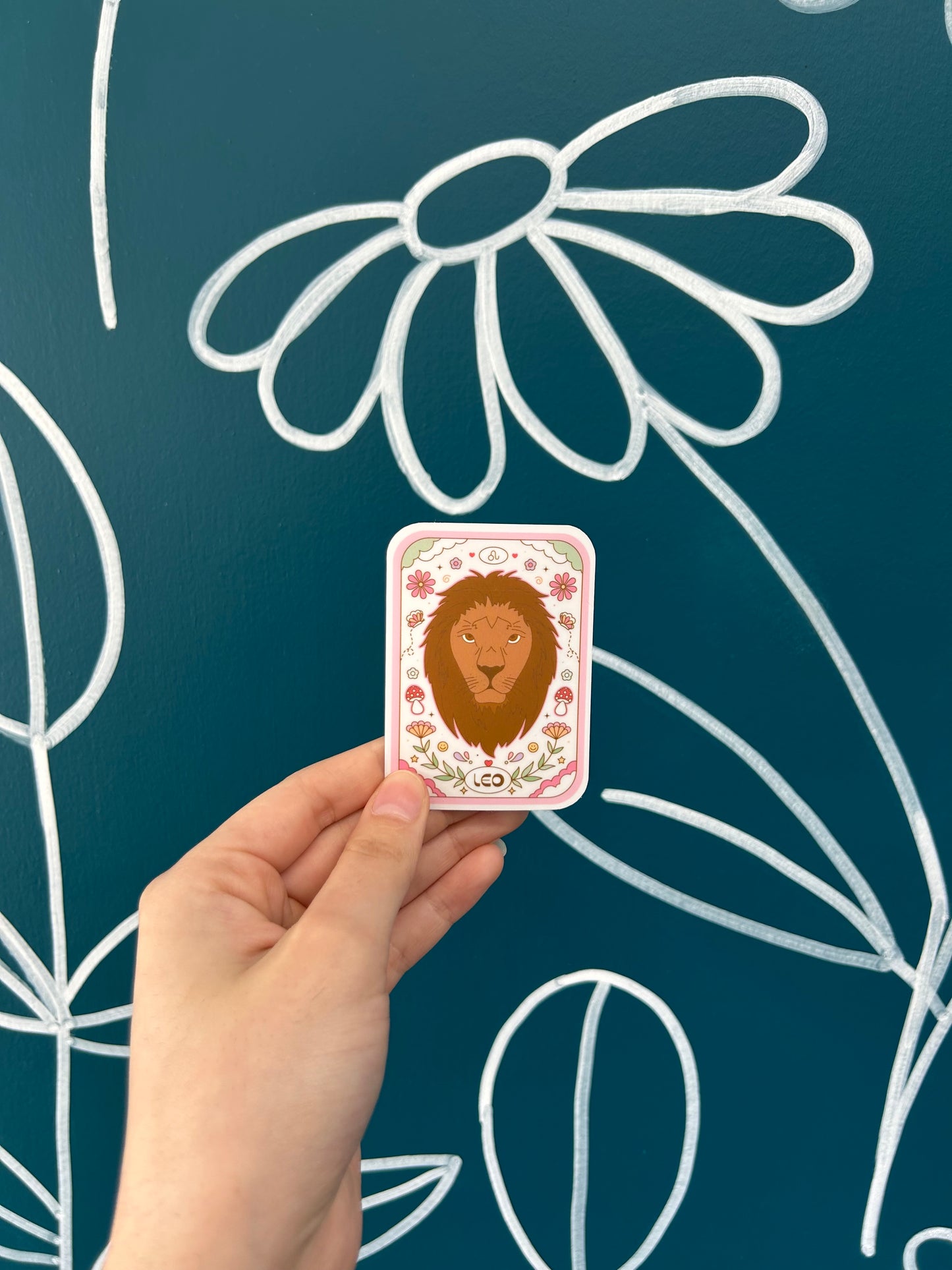 Leo Tarot Zodiac Card Sticker 
