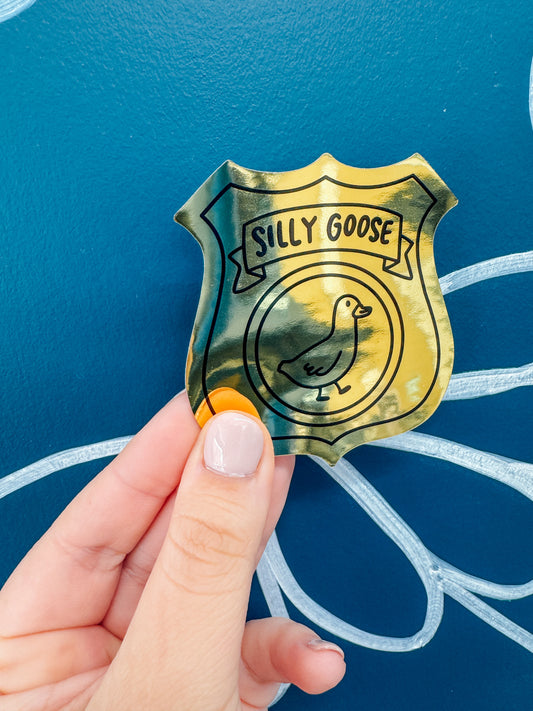 Silly Goose Badge Sticker