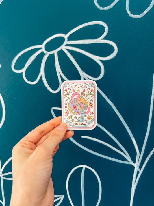 Aquarius Tarot Card Sticker