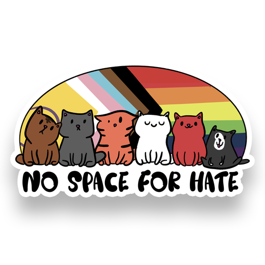 No Space for Hate LGBTQ Vinyl Sticker