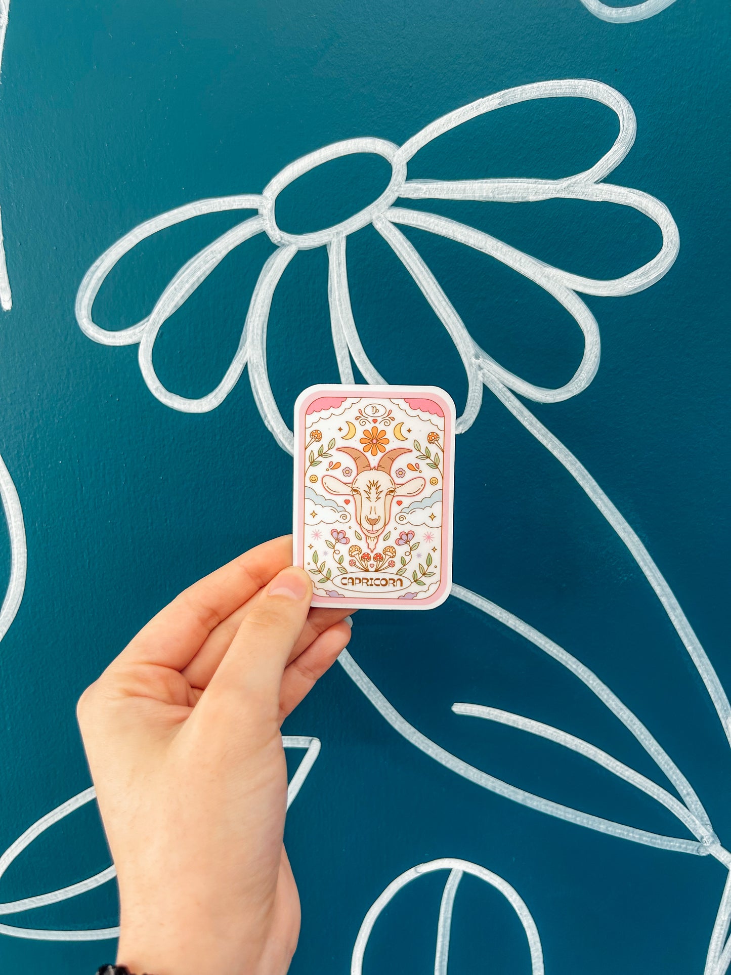 Capricorn Zodiac Tarot Card Sticker 