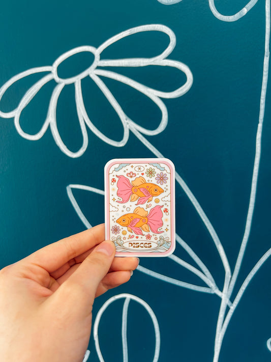 Pisces Tarot Card Sticker