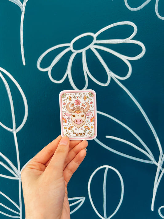 Taurus Tarot Zodiac Card Sticker