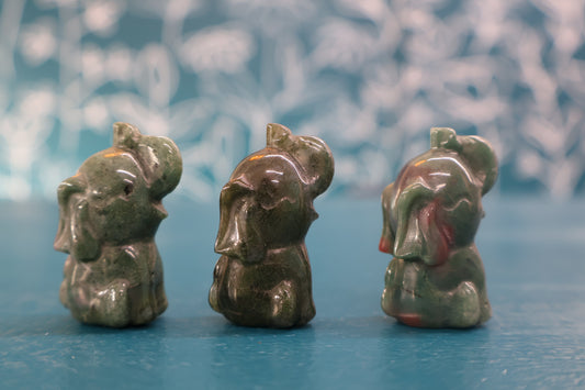Moss Agate Elephant