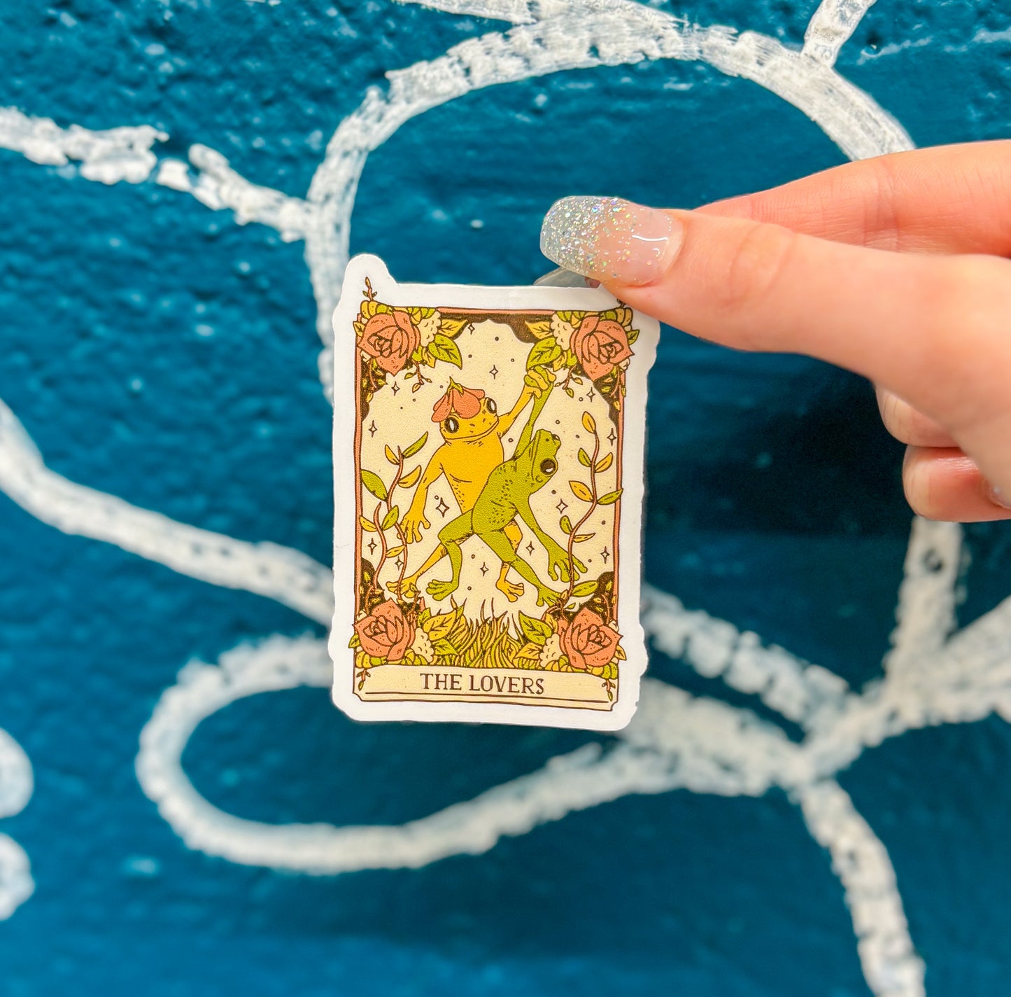 Frogs Dancing Lover Tarot Sticker