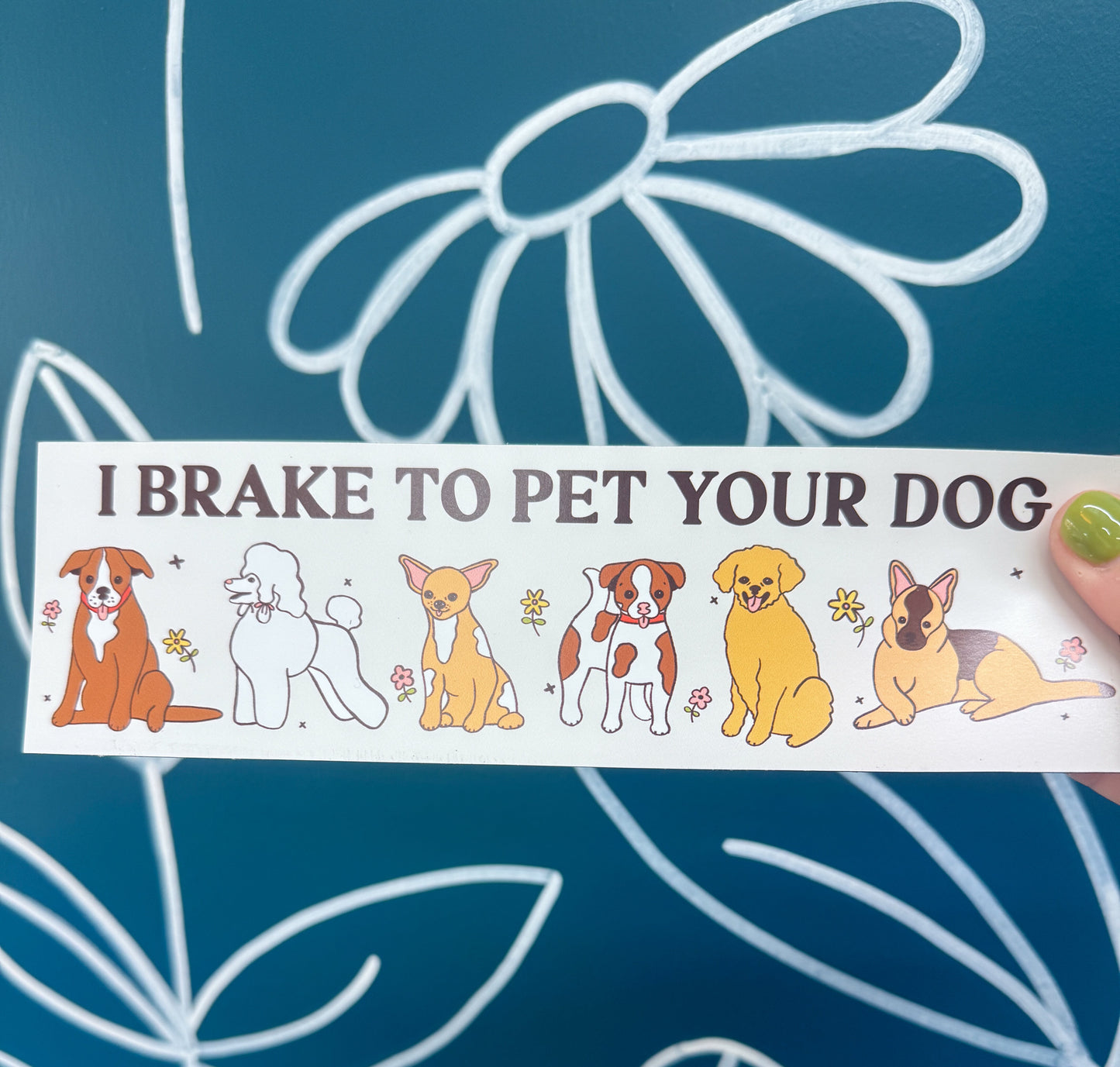 I Brake To Pet Your Dog Bumper Magnet