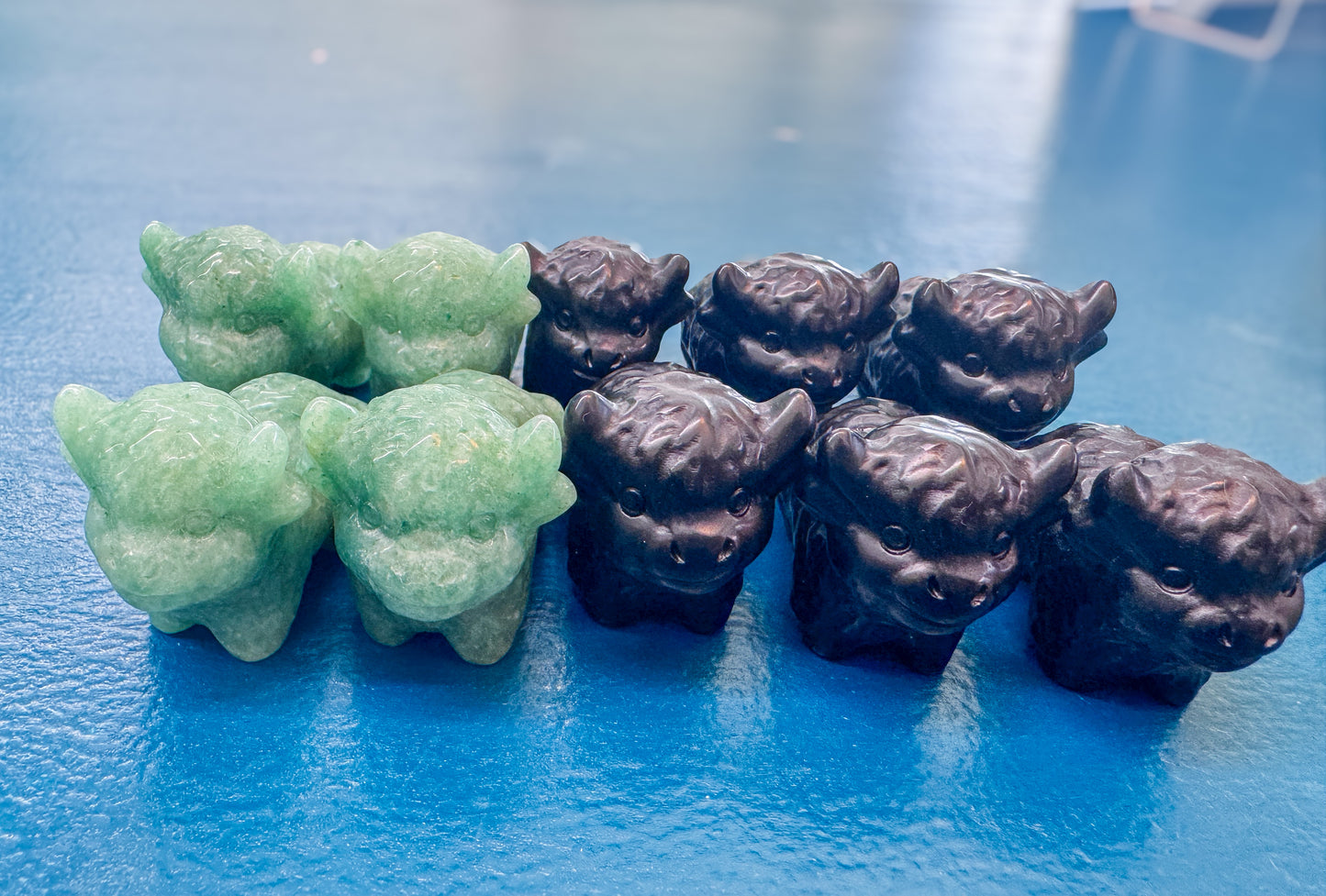 Ox Calf Crystal Carving