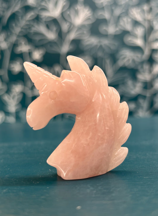 Rose Quartz Unicorn Crystal