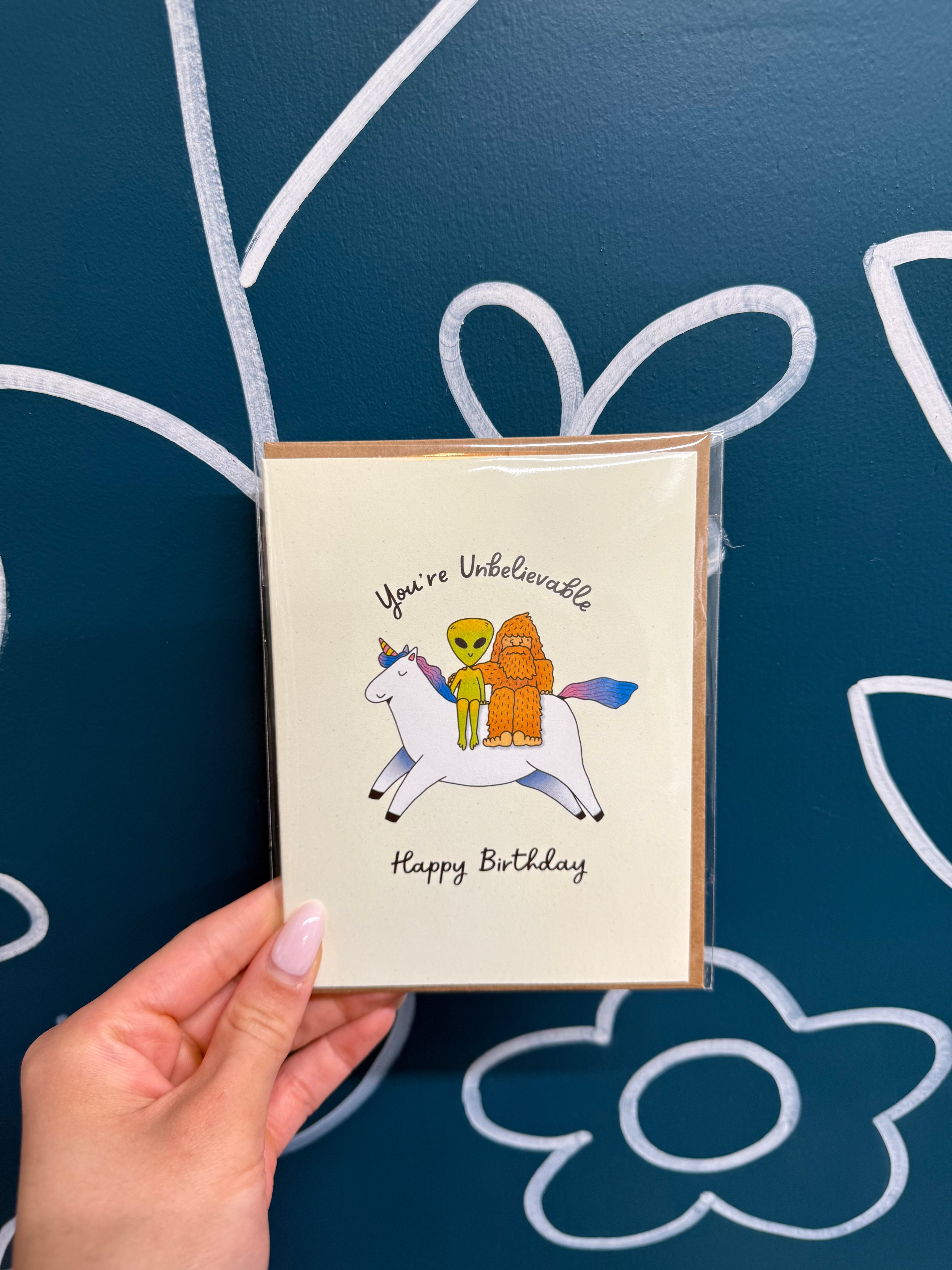 "You're Unbelievable Cryptid Birthday" Greeting Card