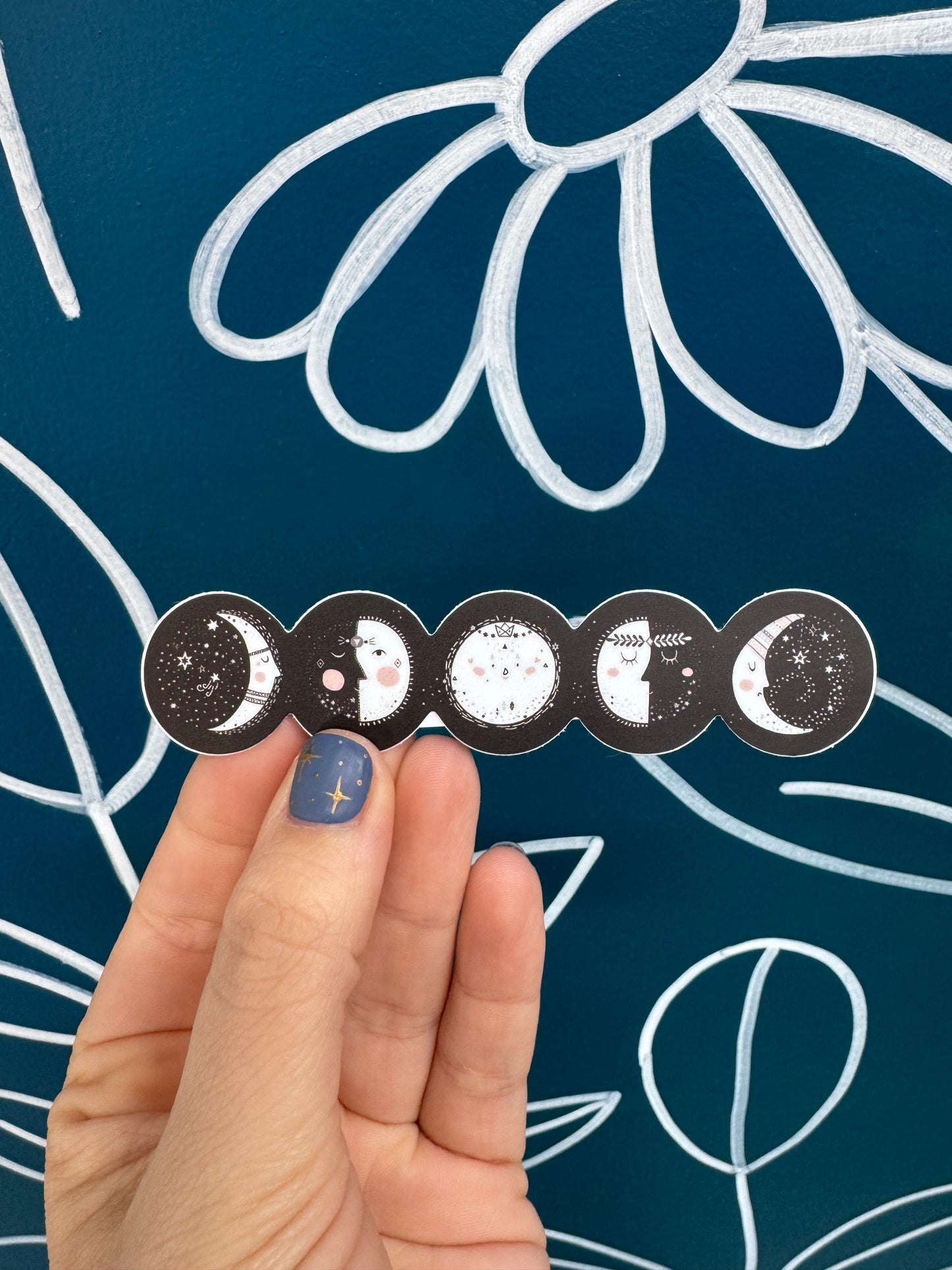 Folk Lunar Phases Sticker