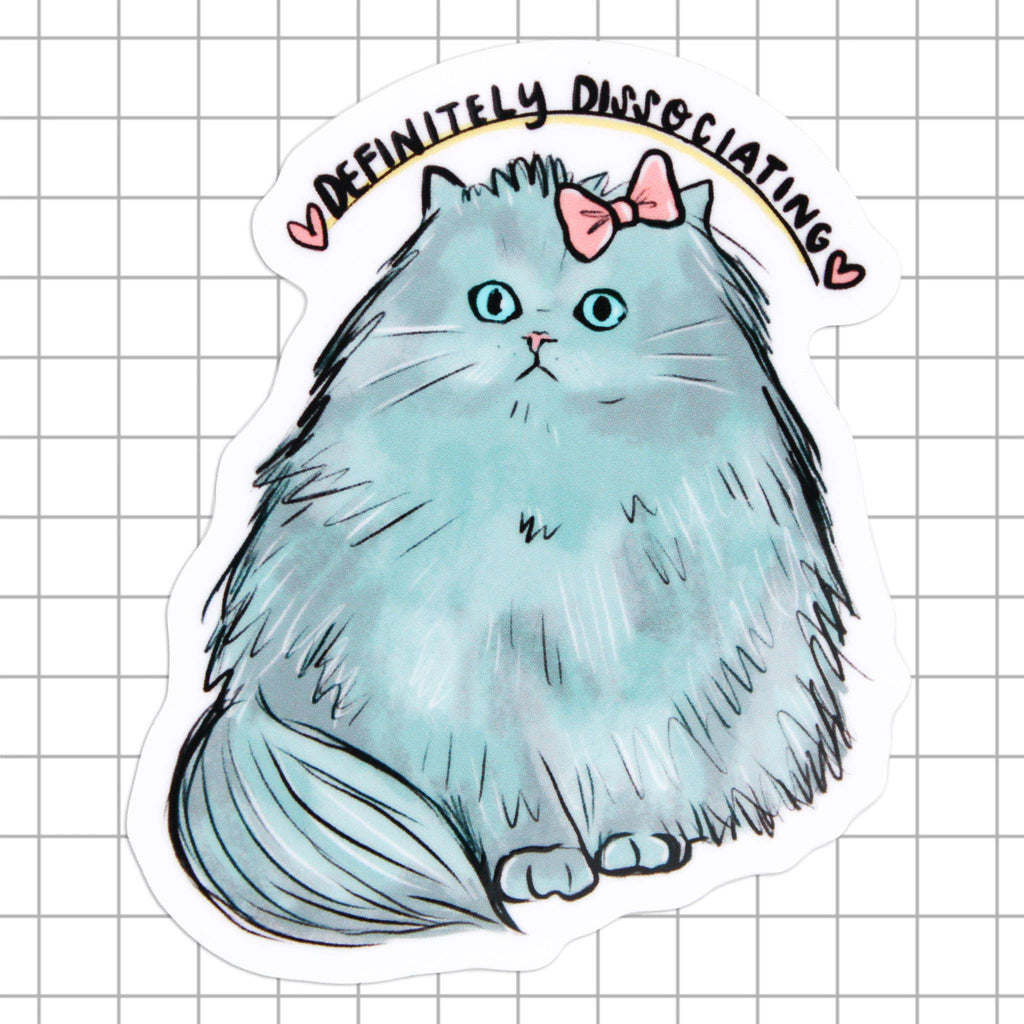 Dissociation Cat Vinyl Sticker