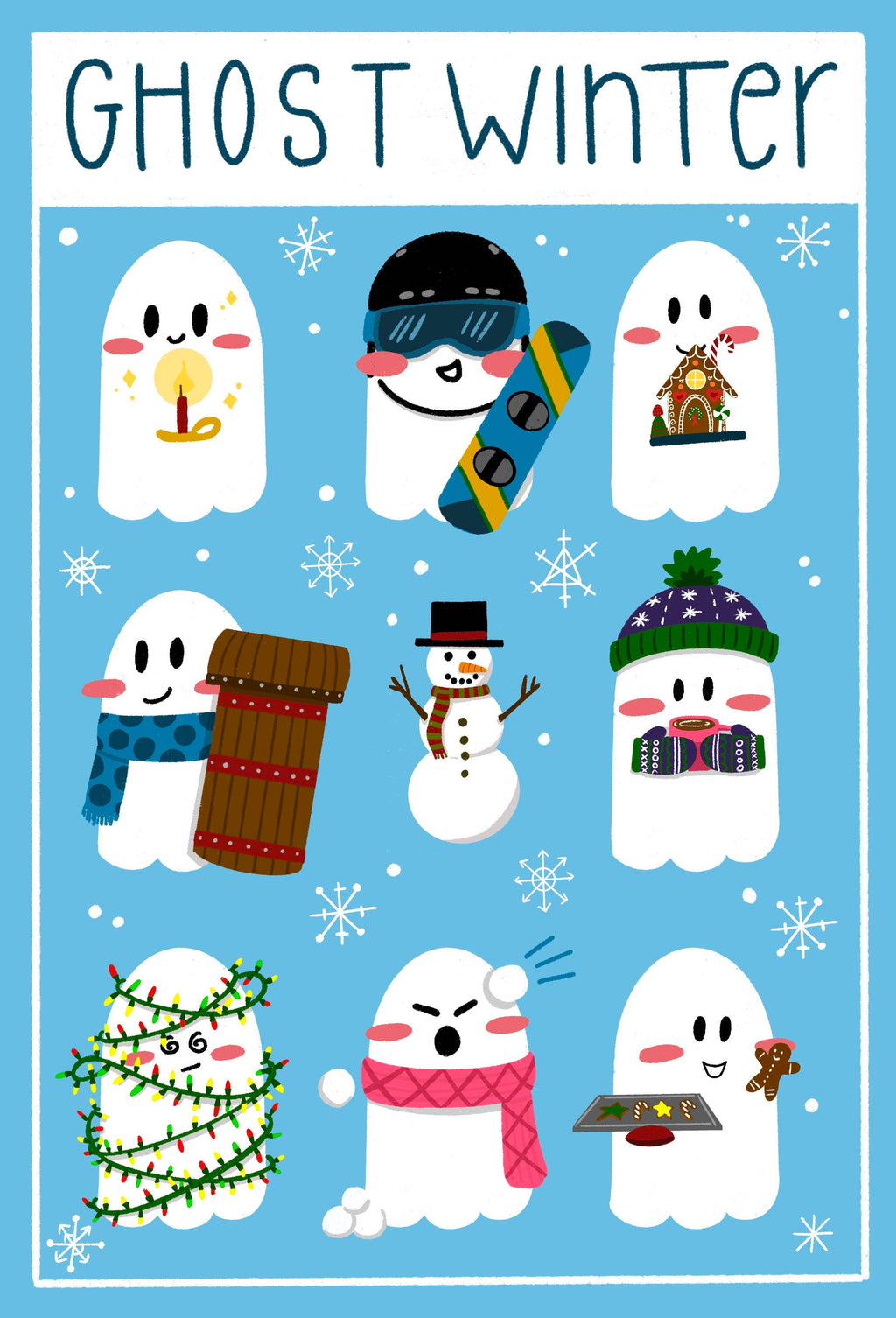 Ghost Winter Sticker Sheet