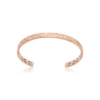 Dainty Flower Embossed Copper Bracelet