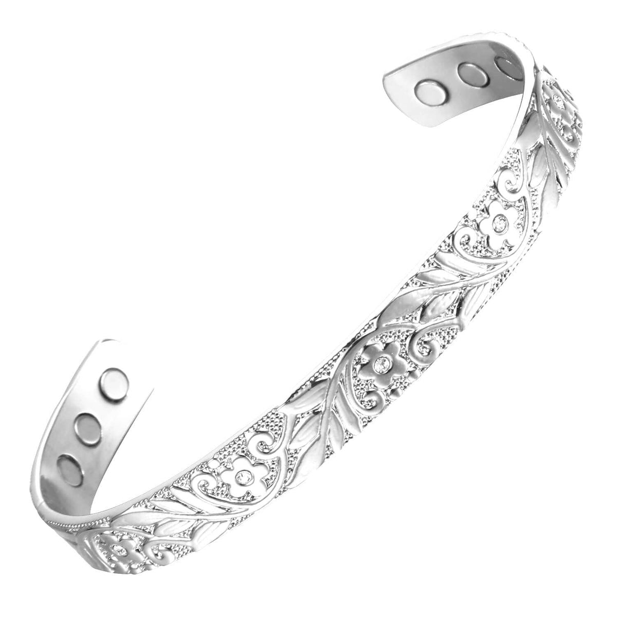 Copper Magnetic Silver Bracelet