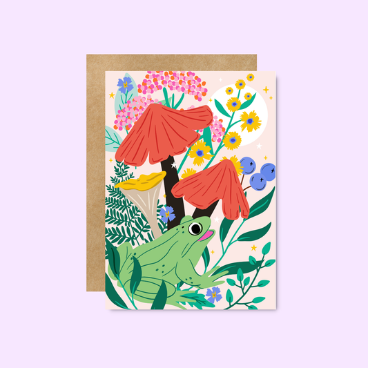 Fungi Frog Greeting Card