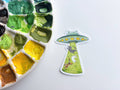 Alien Abduction Cats Vinyl Sticker